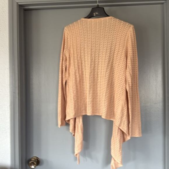 Soft Surroundings Open Front Cardigan Duster Sweater sz M Long Sleeves - Picture 2 of 5